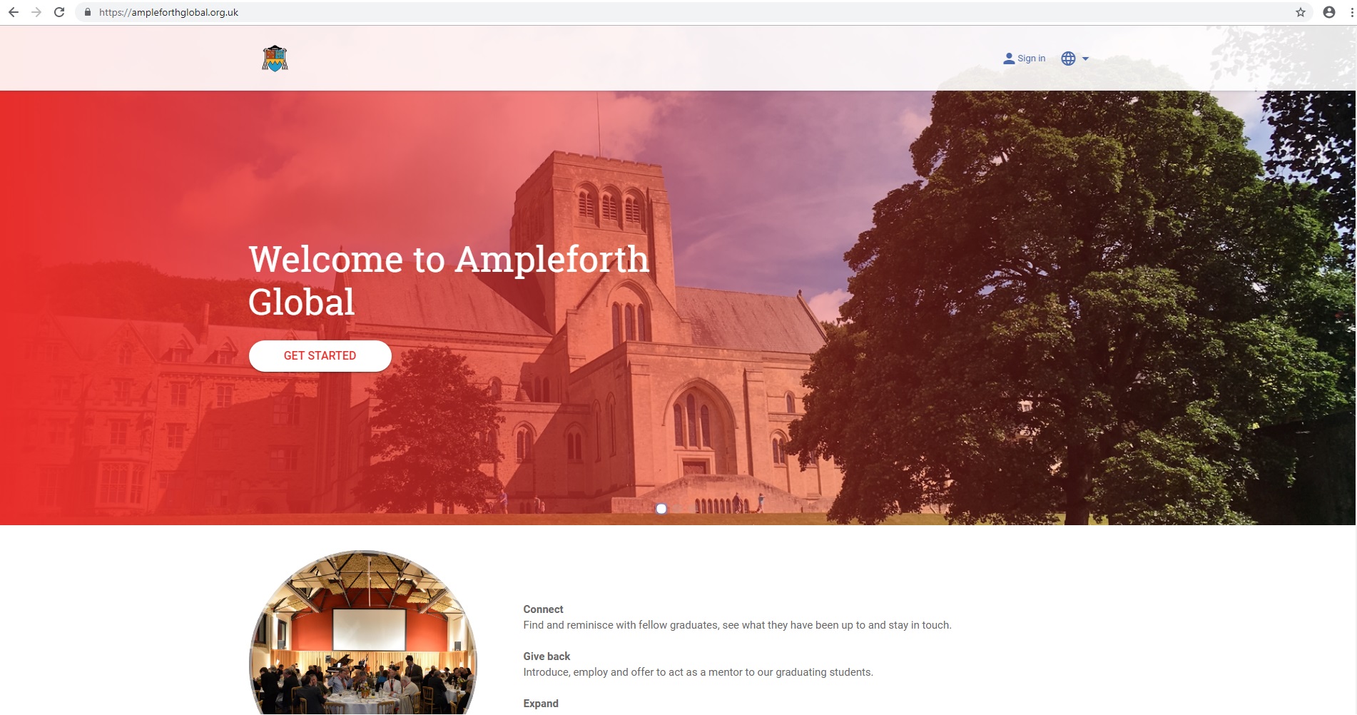 Ampleforth Global Homepage